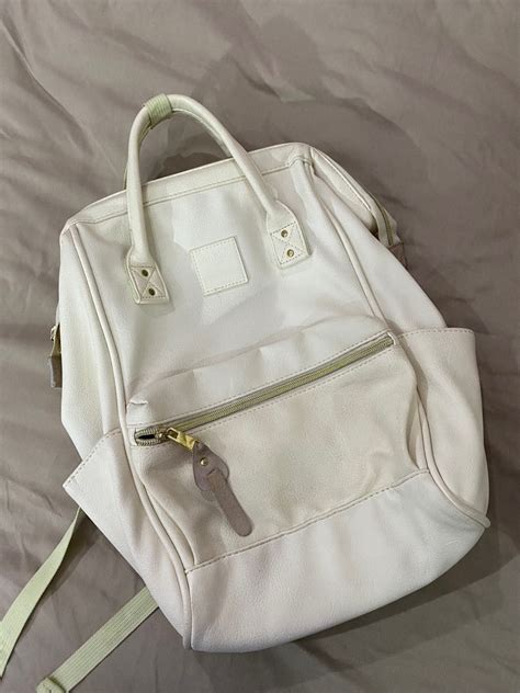 Anello White Leather Backpack, Women's Fashion, Bags & Wallets, Backpacks on Carousell