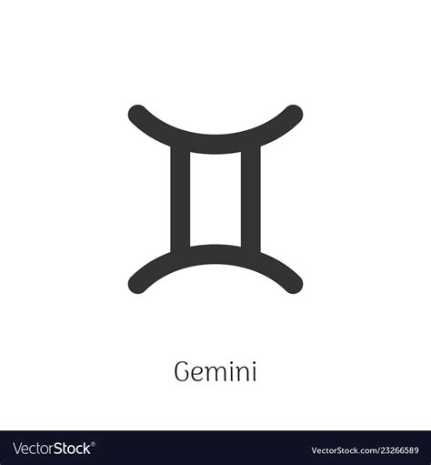 Gemini zodiac sign isolated on white background Vector Image