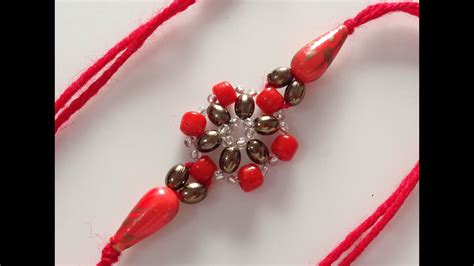 how to make beaded rakhi (bracelet) | DIY rakhi for rakshabandhan | Beads art,vineeta mishra ...