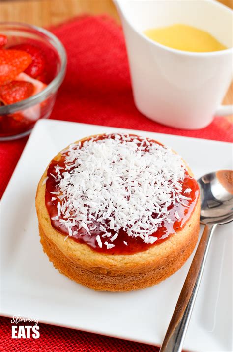 Jam and Coconut Sponge Cake | Slimming Eats