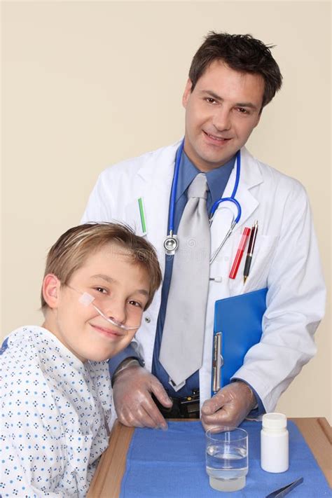 Smiling Doctor And Happy Patient Stock Image - Image of male ...