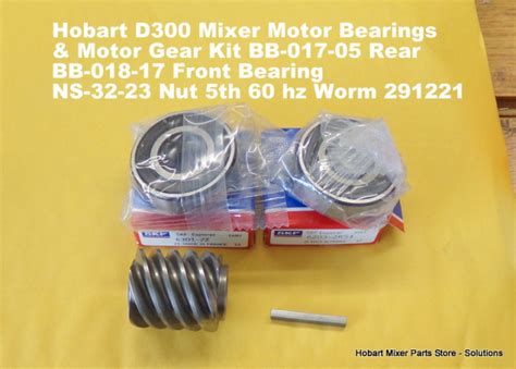 Hobart D300 Motor Repair Kit Rotor Front Bearing BB-018-17 Rear Bearing ...