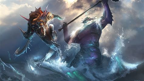 HD wallpaper: DOTA2 Slark and Slardar wallpaper, creature, Dota 2, video games | Wallpaper Flare