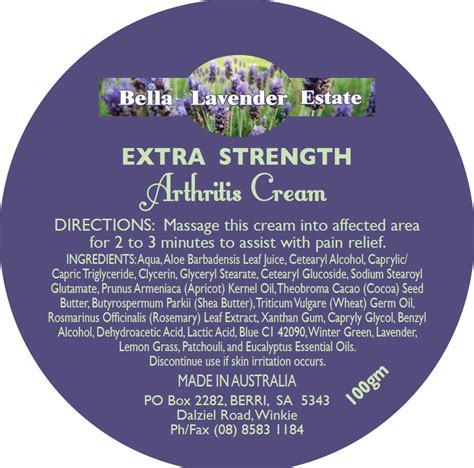 Arthritis Cream - Extra Strength – Bella Lavender Estate