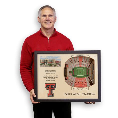 Texas Tech Red Raiders Jones AT&T Stadium 3D Wood Stadium Replica — 3D ...