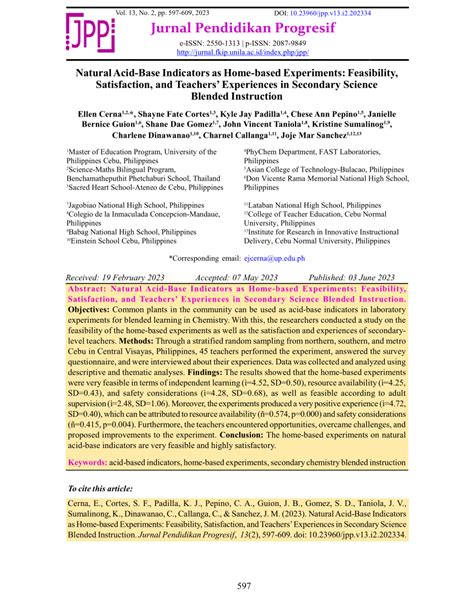 (PDF) Natural Acid-Base Indicators as Home-based Experiments ...