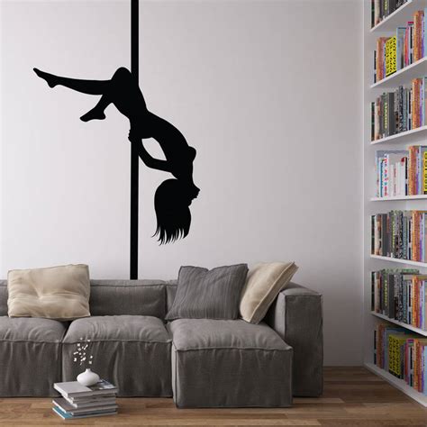 pole dancer vinyl wall art decal by vinyl revolution ...