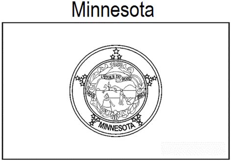 Minnesota State Flag Coloring Page - Coloring Home