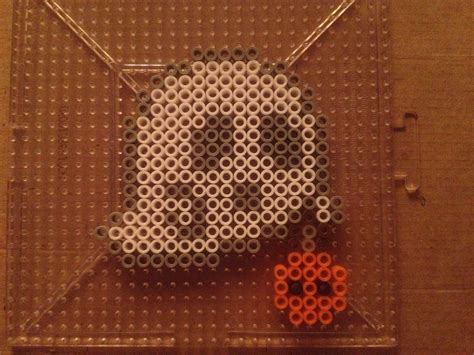 Perler Bead Ghost | Halloween beads, Perler bead halloween, Perler beads