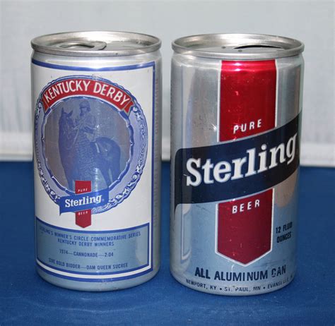 Two Vintage Pure Sterling Beer Can G. Heileman Brewing Co Aluminum Cans Bar Memorabilia Barware ...