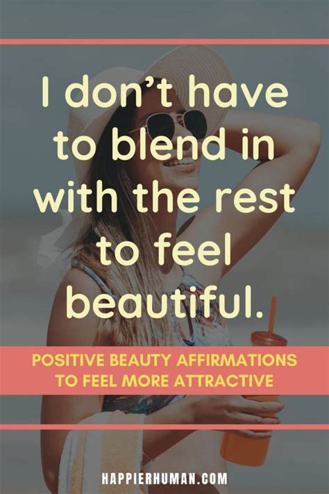 60 Positive Beauty Affirmations to Feel More Attractive - Happier Human