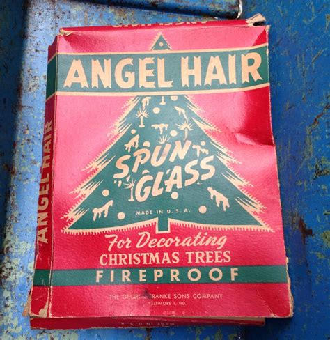 Christmas Tree Angel Hair Spun Glass Tinsel Box Vintage | Etsy