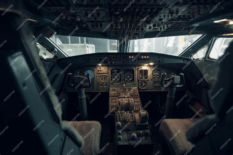 Premium AI Image | The cockpit of a plane with the numbers 1 and 2 on the side.