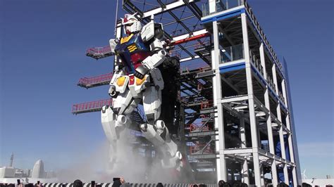 [4K] GUNDAM Robot in Japan GUNDAM FACTORY YOKOHAMA Gundam moves in ...