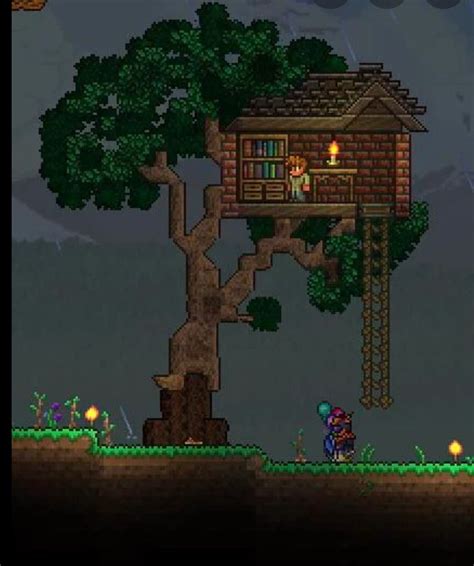 Terraria Tree House - Old-School Video Game