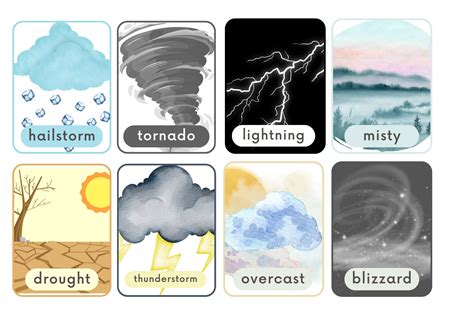 Weather Flashcards, Toddler Weather Activity, Homeschool Activities ...