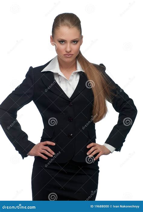 Woman manager in a suit stock photo. Image of clothing - 19688000