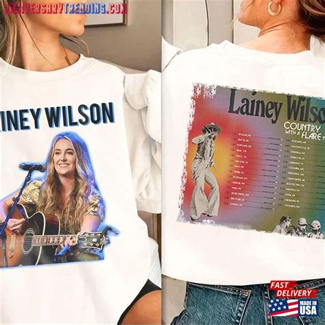 Lainey Wilson Country With A Flare Tour 2023 Sweatshirt Cowboy T-Shirt Unisex Hoodie ...