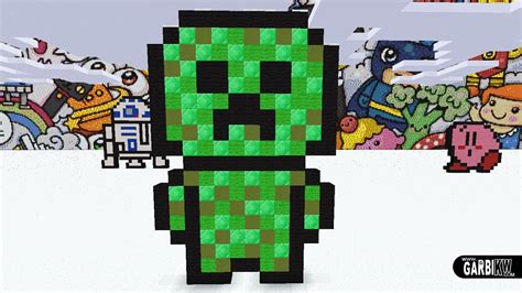 Minecraft Pixel Art - How To Make Cute Creeper by Garbi KW - YouTube