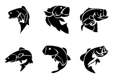 Bass Fish Silhoutte Vector - Download Free Vector Art, Stock Graphics ...