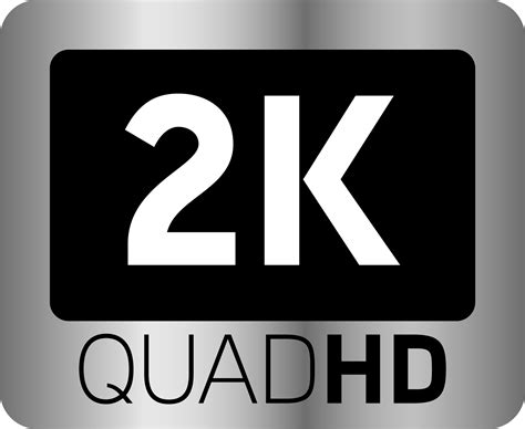 Silver video quality or resolution icons in 2k. Video screen technology ...