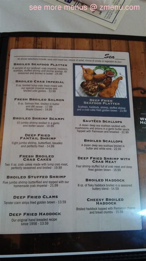 Menu at White House Restaurant, Meyersdale