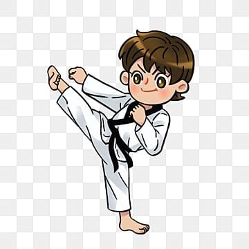 Dibujos Animados Lindo Niños Taekwondo PNG ,dibujos Encantador, Dibujos ...