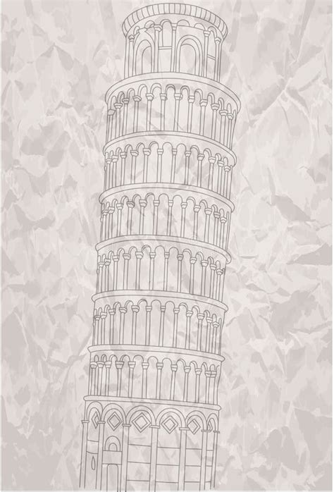 Leaning Tower Pisa Silhouette Stock Illustrations – 621 Leaning Tower ...