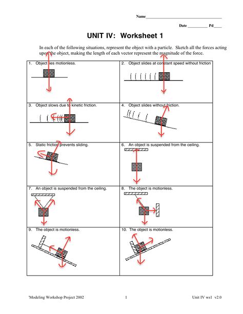 Free Body Diagram Worksheet copy