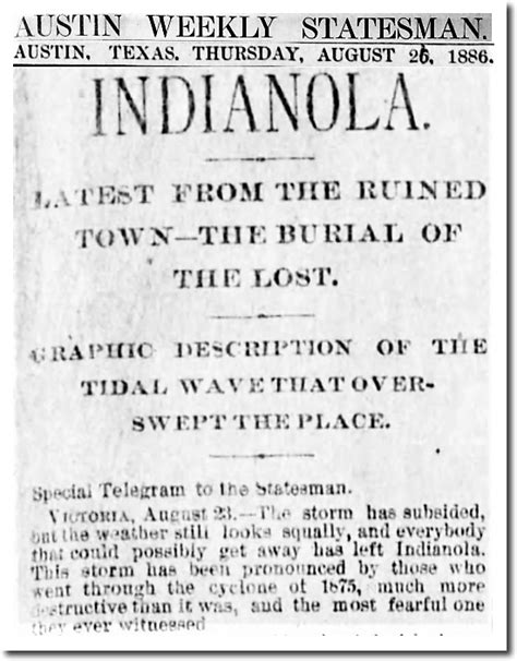 August 20, 1886 – Indianola, Texas Wiped Off The Map | Real Climate Science