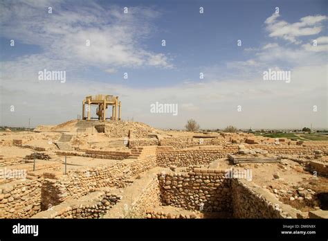 Israel, Negev desert, Tel Beer Sheba, the site of the Biblical city of ...