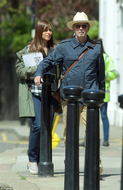 Eric Clapton, 70, and his wife of fifteen years Melia, 39, dress down for sunny lunch date with ...