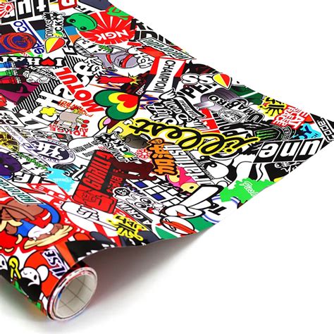 152cm x 50cm JDM Decals Cartoon Graffiti Car Sticker Graffiti for Car Motorcycle Bike Laptop ...