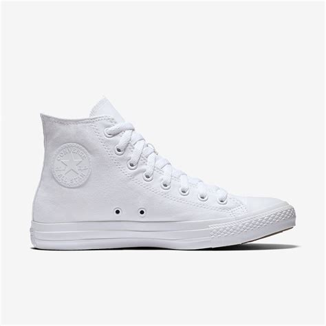 White Chuck Taylor | White high top converse, White leather shoes, White leather shoes mens