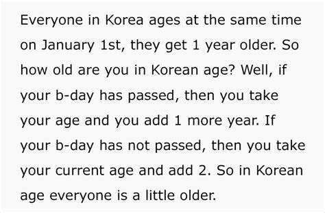 The Korean Age System Vs The World's, As Explained By A TikTok User