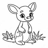 Cute Baby Kangaroo Coloring Page  Pagescom sketch template