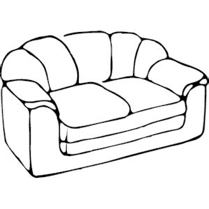 sofa black and white clip art - Clip Art Library