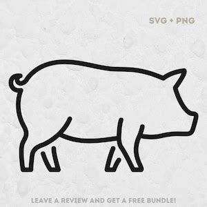 Pig Svg, Svg Files for Cricut, Pig Outline Svg, Pig Clipart, Pig Silhouette, Pig Design SVG ...