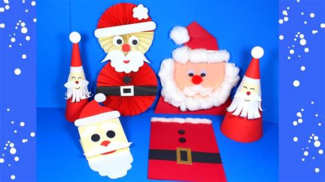 Easy Paper Santa Craft Ideas | Christmas Crafts for Kids - YouTube