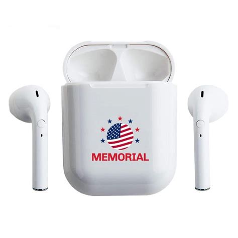 Custom Wireless Stereo Ear Buds w/ Charging Base – Geo Promos