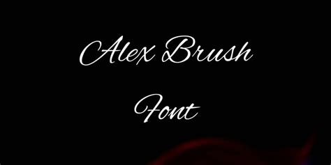 Alex Brush Font Free Download