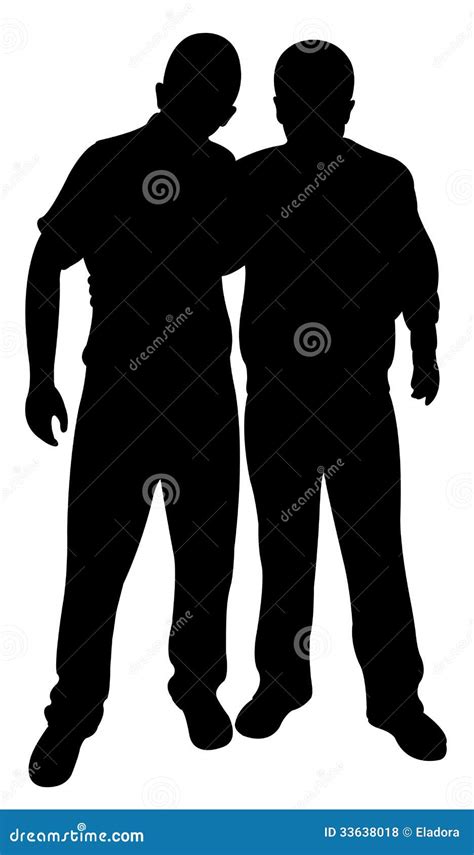 Two Friends Silhouette Vector Stock Vector - Illustration of tired ...