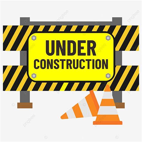 Under Construction Sign Clipart Transparent PNG Hd, Board Announcement ...