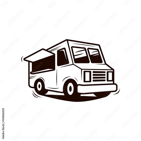 Food truck line art vector Stock Vector | Adobe Stock