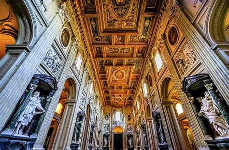 Basilica Nave Statues Saint John Lateran Cathedral Rome Italy Photograph by William Perry - Fine ...