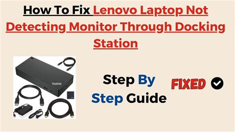 How To Fix Lenovo Laptop Not Detecting Monitor Through Docking Station - YouTube