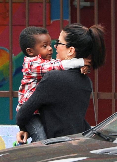 Cute photos of Sandra Bullock taking Louis to school|Lainey Gossip ...