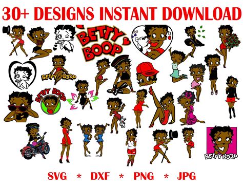 African American Betty Boop SVG Clipart Svg Png Dxf JPG - Etsy