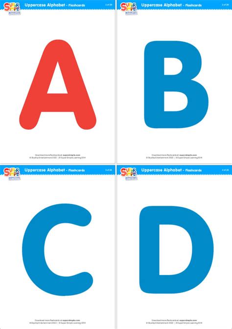 Uppercase Alphabet Flashcards - Super Simple