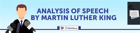 Sample Analysis of Speech by Martin Luther King